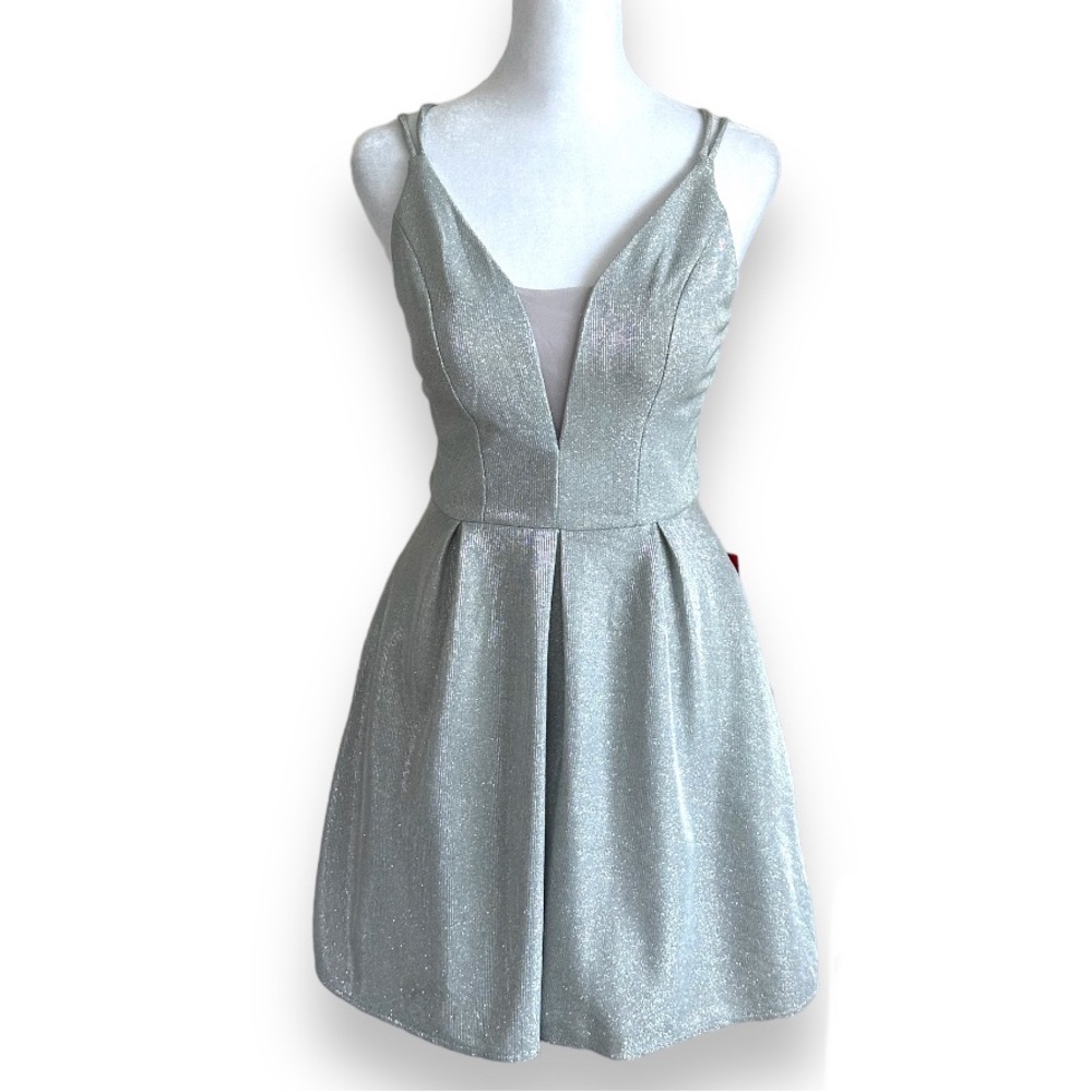 Silver Sparkle Short Dress Size 3 NWT